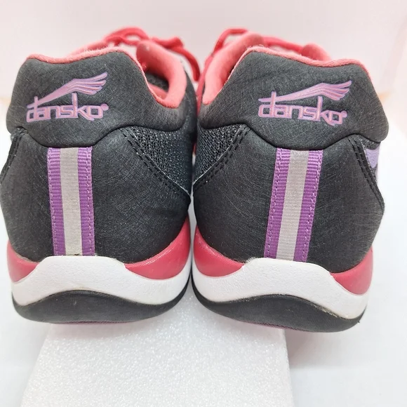 Dansko Womens US 11.5-12 EU 42 Black Lace Up Slip‎ Resistant Sneakers 4201500239 - Picture 6 of 14